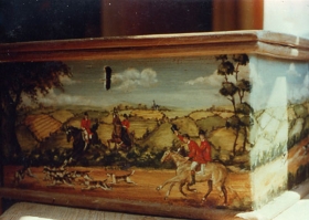 Hunting Scene Again my own original design (Don't panic. The fox escapes: the fox is inside the box.) Sporting Scene Hunting Scene