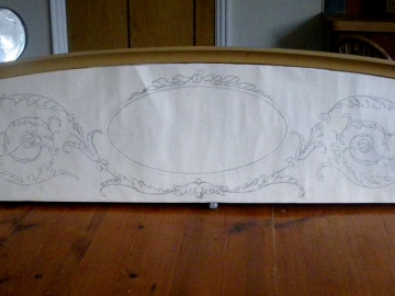 Preliminary outline sketch for pelmet design 4-Poster Bed: Preliminary outline sketch for pelmet design