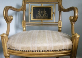 Regency armchair Fully restored and painted